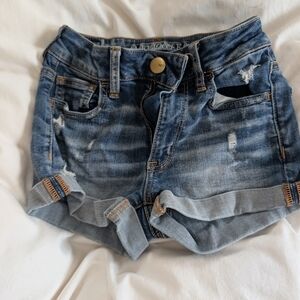 American Eagle Super Stretch High Rise Jean Shorts